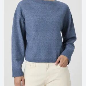 American Eagle Whoa Sosoft ballet neck sweater in blue Women's XS (070)